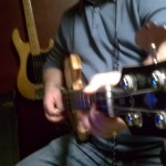 Dan lays down the bass line for "Long for Shipwrecks"