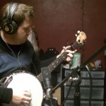 Brandon tunes up the banjo for "woods pretty"